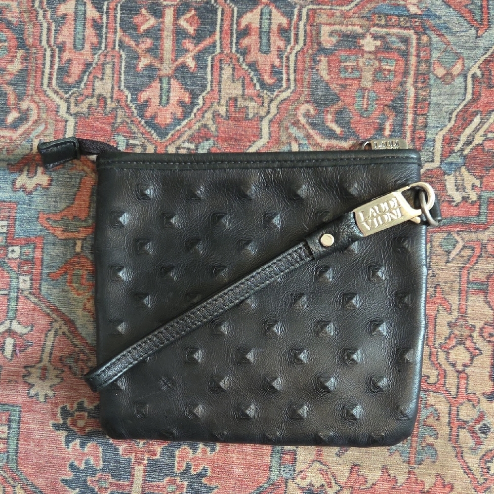 Laudi Vidni Embossed Leather Wristlet